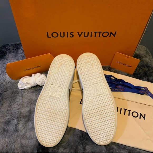 💯 AUTHENTIC Louis Vuitton *EXCELLENT COND* Front Row Sneakers w/ LV Print. - Picture 9 of 11